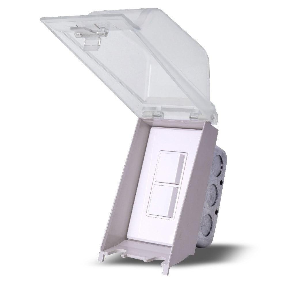 Innova Dual Duplex Switch With Weatherproof Cover - 20 Amp, 2 Switches, For In-Wall Heater Control