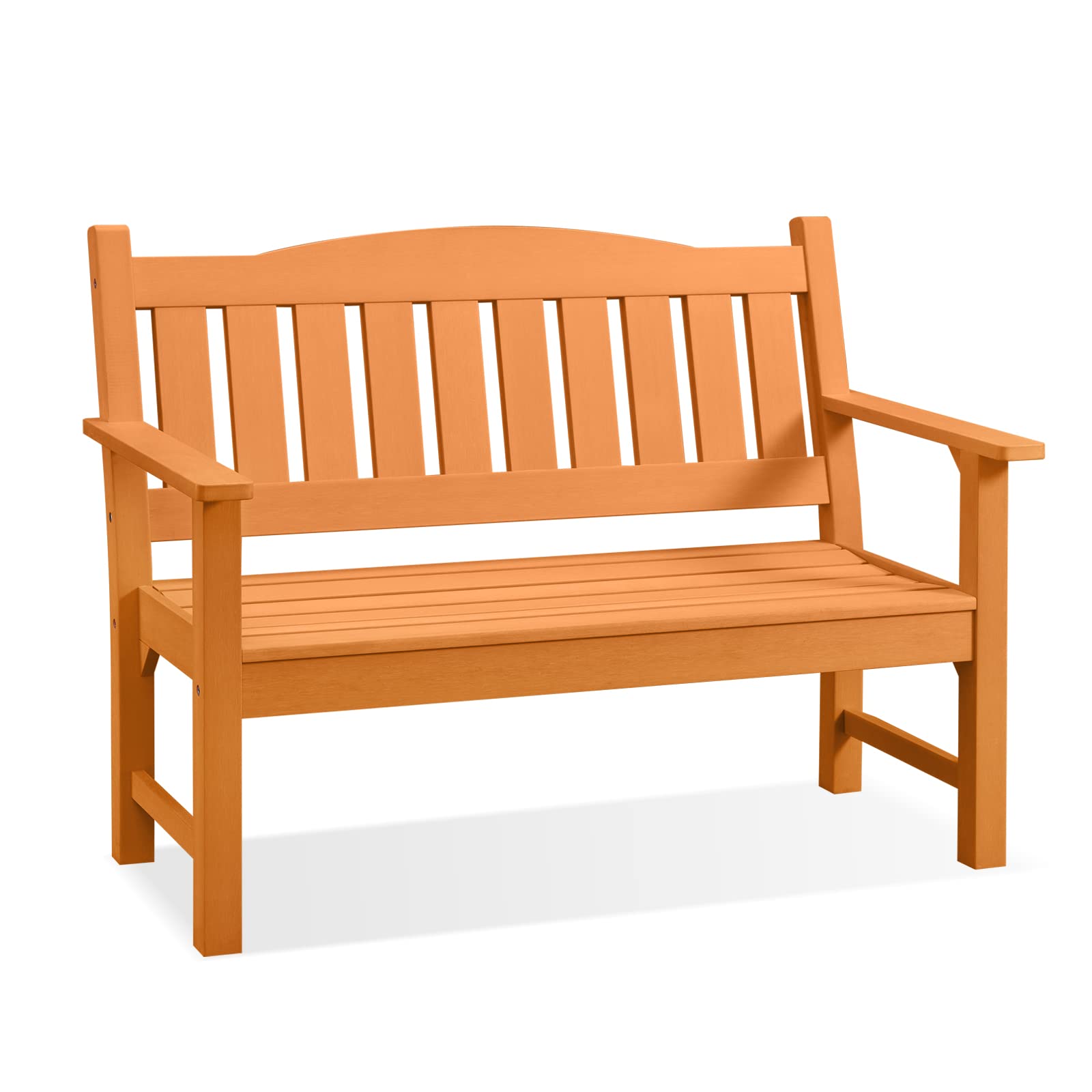EFURDEN Garden Bench, Poly Lumber Outdoor Bench Weatherproof, 2Person