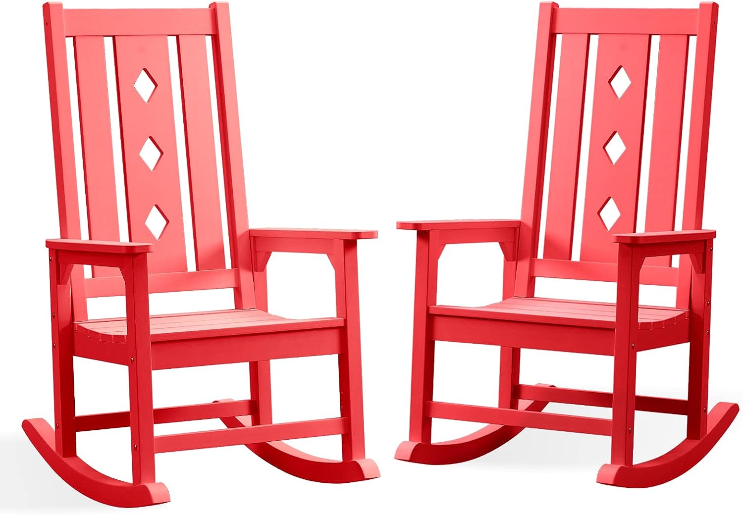 EFURDEN Rocking Chair Set of 2, OverSized and Weather Resistant Patio