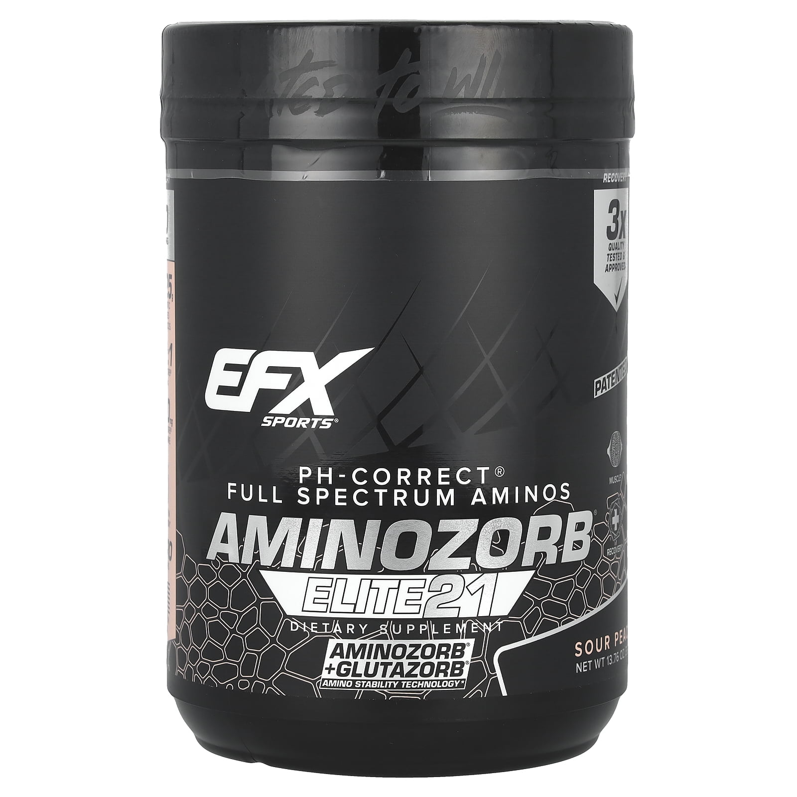 EFX Sports AminoZorb® Elite 21, Sour Peach, 13.76 oz (390 g