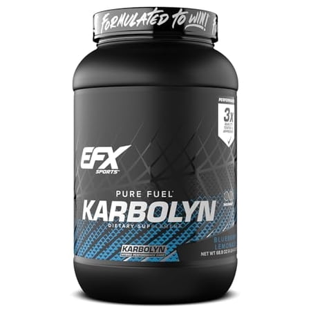 EFX Sports Karbolyn Fuel | Fast-Absorbing Carbohydrate Powder | Carb Load, Sustained Energy, Quick Recovery | Stimulant Free | 37 Servings (Blueberry Lemonade)