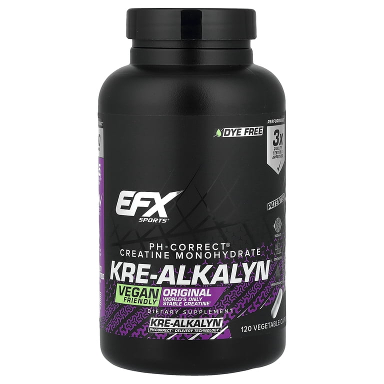 EFX Sports Kre-Alkalyn®, 120 Vegetable Capsules (750 mg per