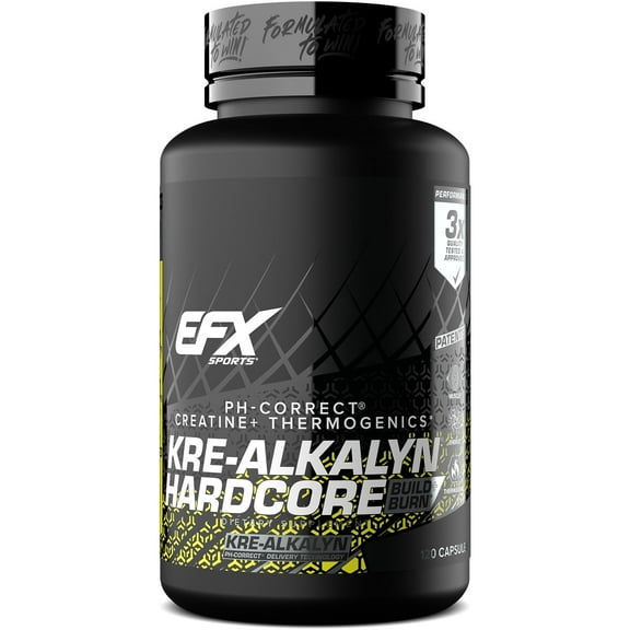EFX Sports, Kre-Alkalyn Hardcore, 120 Capsules