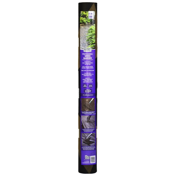 Expert Gardener 3' x 100' Professional Weed Barrier Landscape Fabric, Helps with Soil Stabilization & Retention
