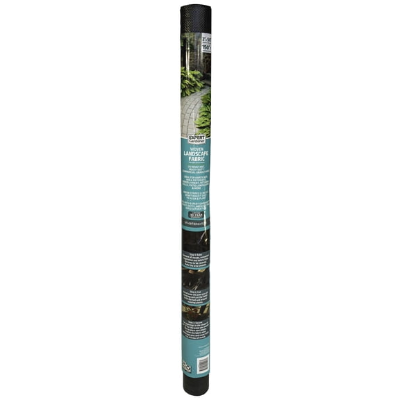 Expert Gardener 3' x 50' Black Woven Landscape Fabric, UV Resistant