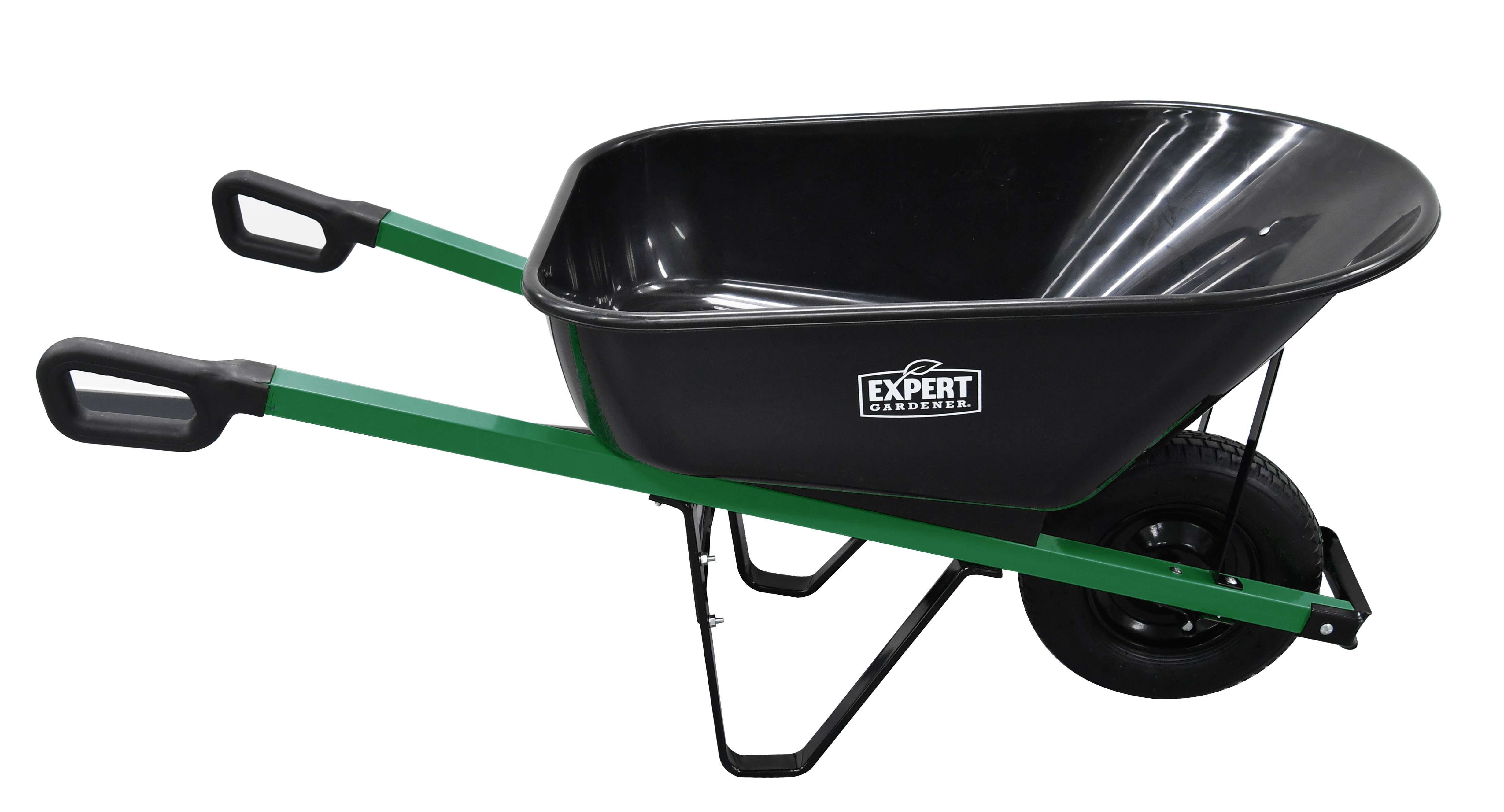 Expert Gardener 6cuft Steel Tray Wheelbarrow Walmart