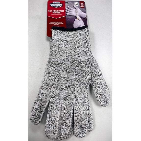 Expert Grill Cut Resistant Knitting Gloves, ANSI CUT A4, One Size Fits Most, Washable Food Grade