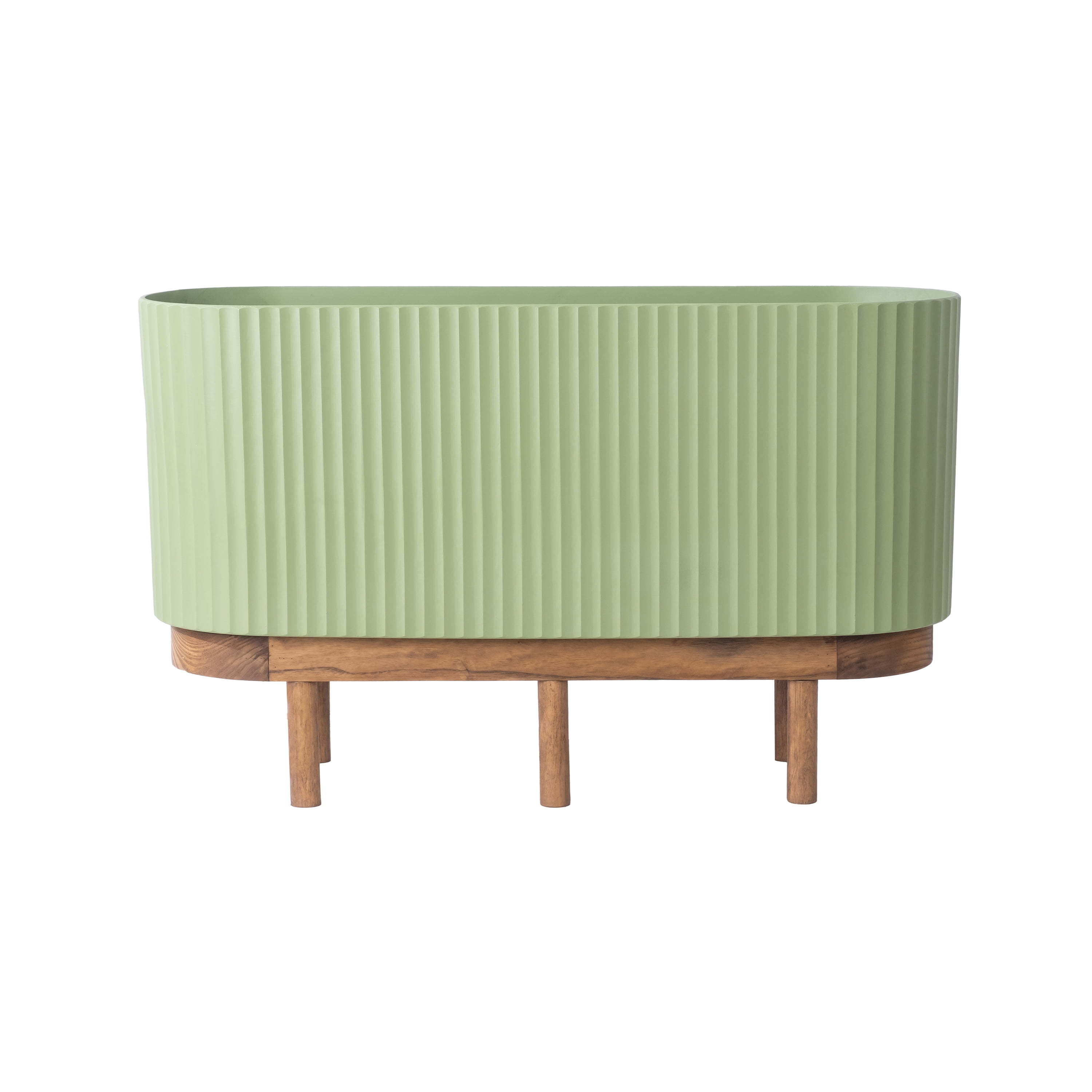 Expert Gardener Green Self-Watering Raised Garden Bed with Wood Stand for Outdoor Use