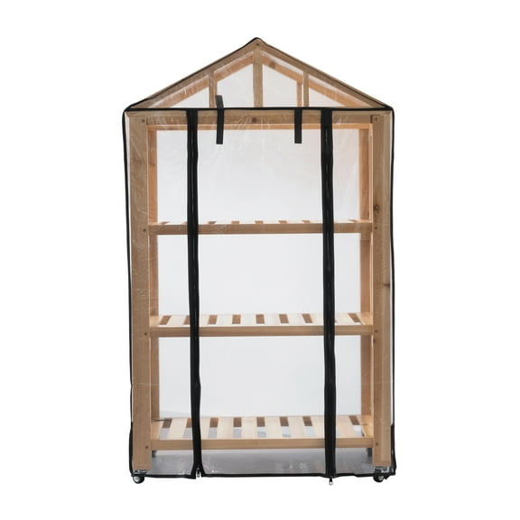 Expert Gardener Outdoor 3-Tier A-frame Greenhouse with Protective PVC Cover