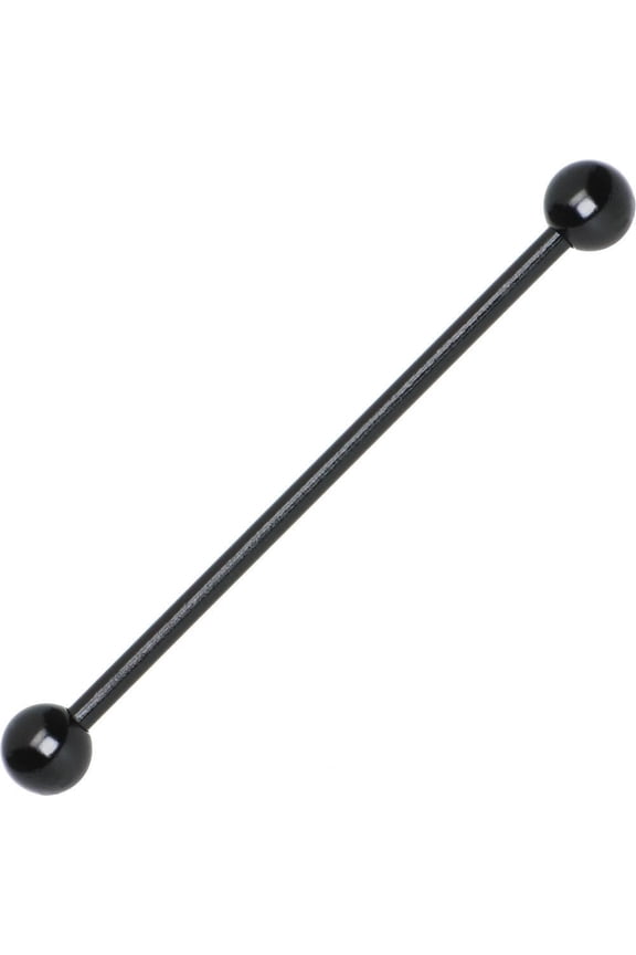 EG Gifts Ear Industrial Barbell Body Jewelry Black Anodized 14g 38mm