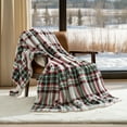 thumbnail image 1 of Evergrace Cozy Christmas Throw White Check 50"x72", 1 of 10