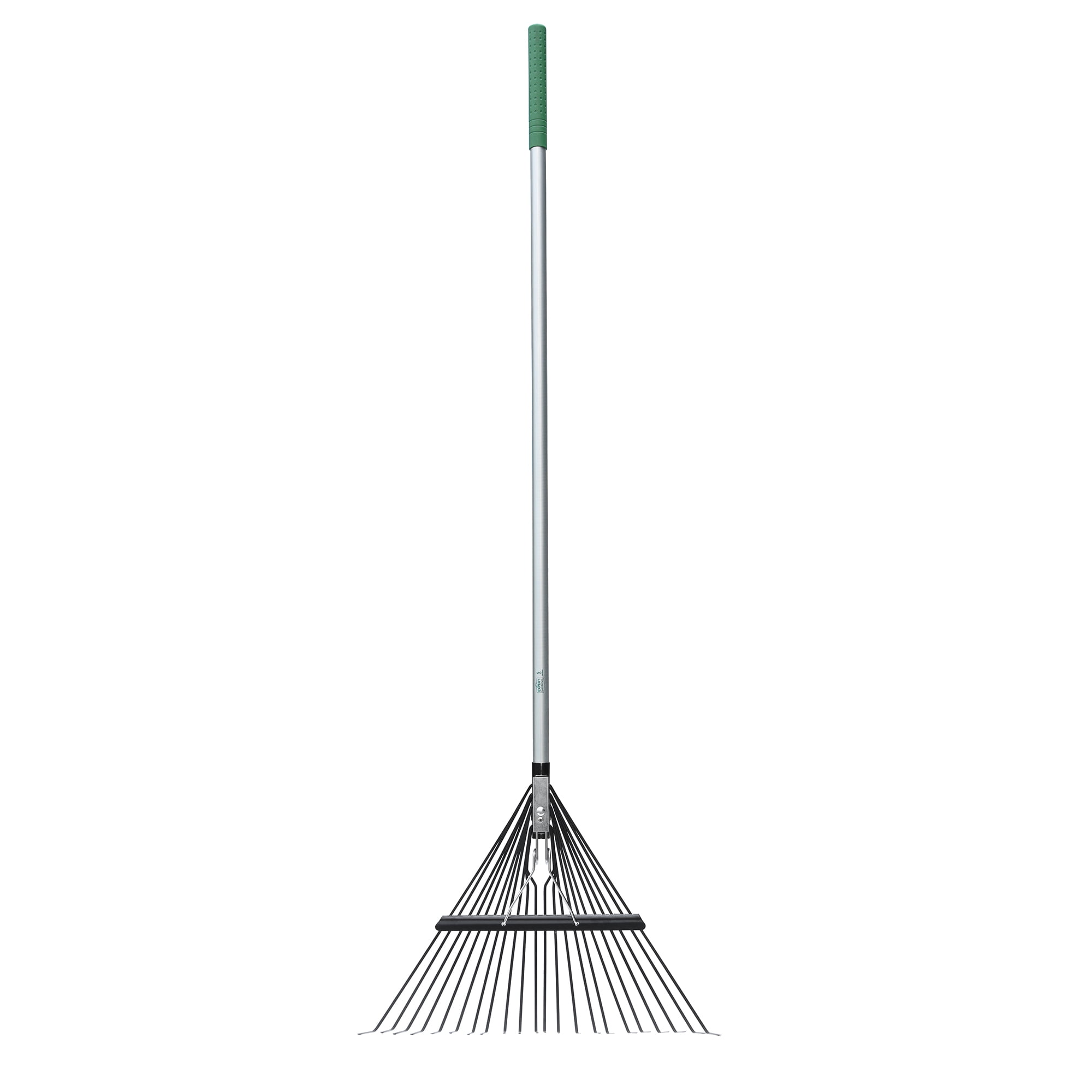 Expert Gardener Fiberglass Long Handle 22-Tine Steel Leaf Rake with Comfort End Grip