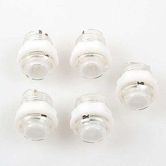 EG Starts 5x 24mm Full Color LED Illuminated Push button Built-in Switch 5V Buttons For Classic Arcade Joystick Games Mame Jamma