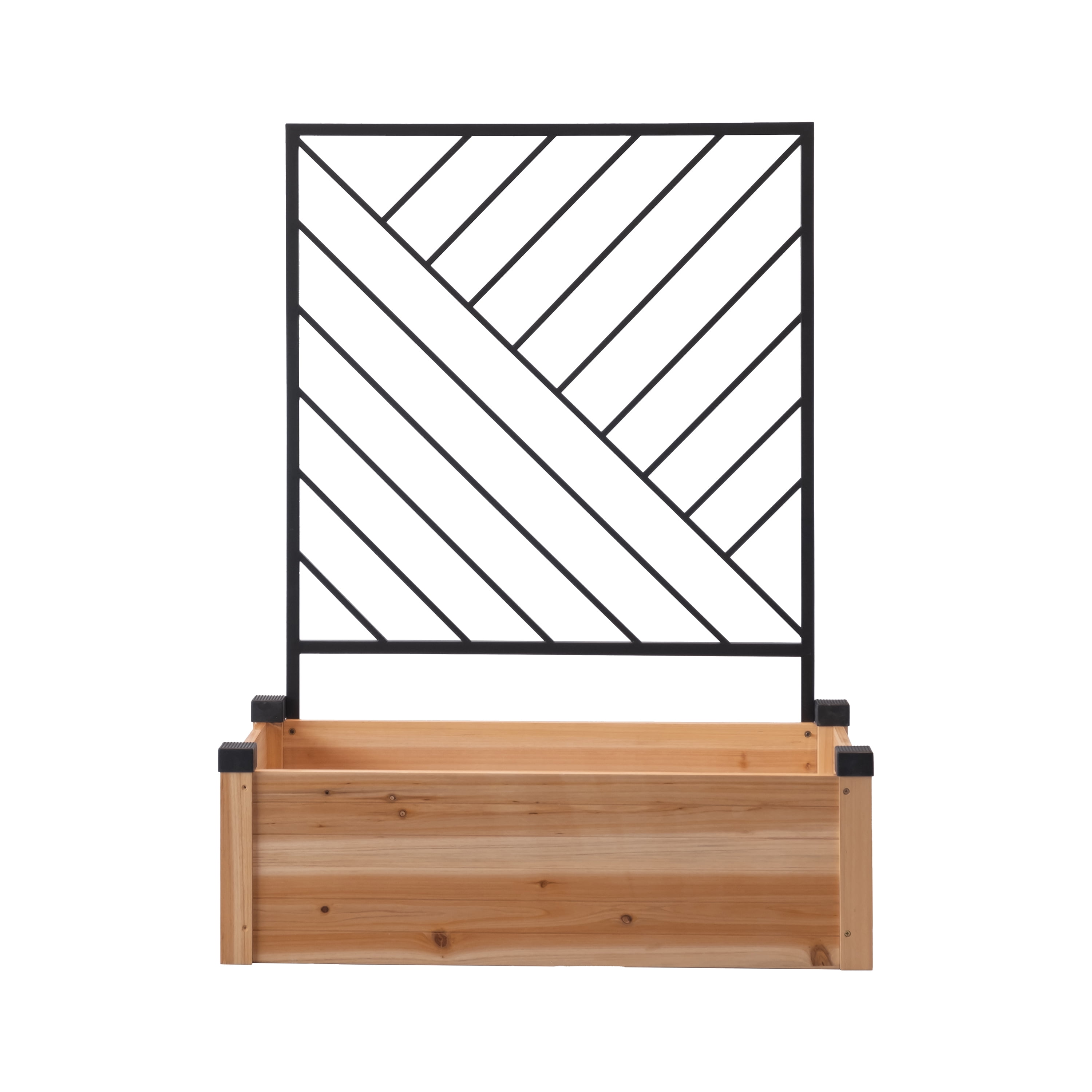 Expert Gardener Wooden Raised Bed with Metal Trellis, 2.6 CU FT