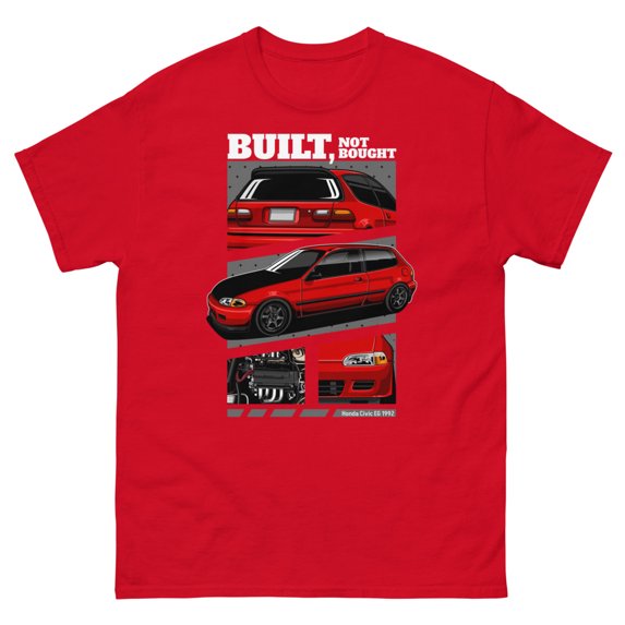 EG type r si hatchback T-shirt (Red, XL)