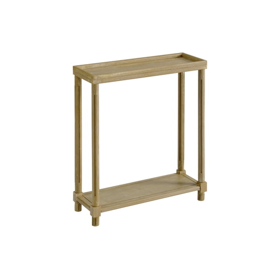 EGBHDSFT Distressed Oak Narrow Side End Table Set of 2 with Shelf