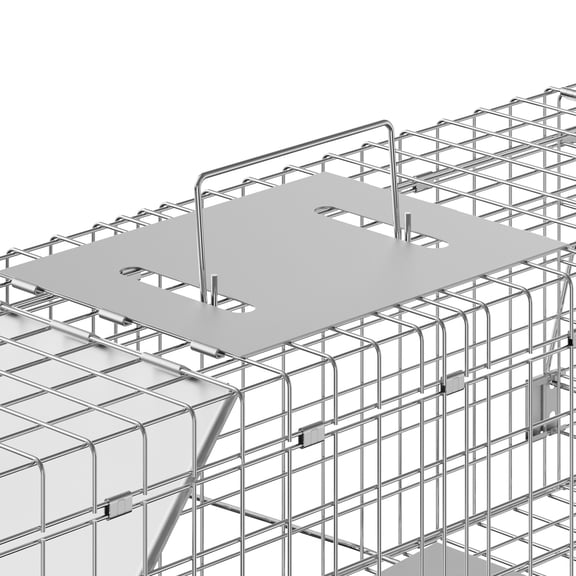 EGBHDSFT Live Animal Cage Trap - 24" x 8" x 8" Humane Cat Trap for Rabbits, Squirrels, Raccoons