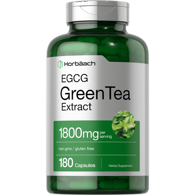 EGCG Green Tea Extract Pills 1800 mg 180 Capsules by Horbaach