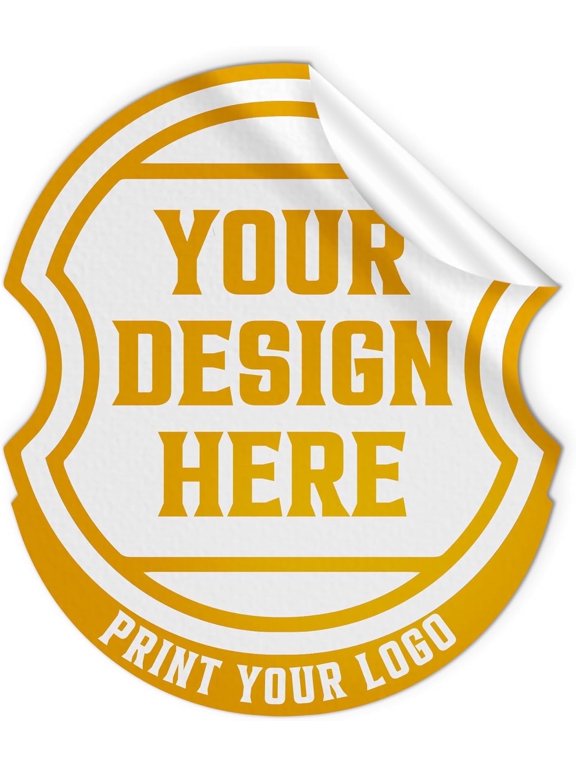 EGD 120 Pack Custom Stickers for Business Logo | Print Your Own Sticker with Any Image Logo and Text | Personalized Labels Sets of 120 Bulks | Multiple Shapes 3x2 inches