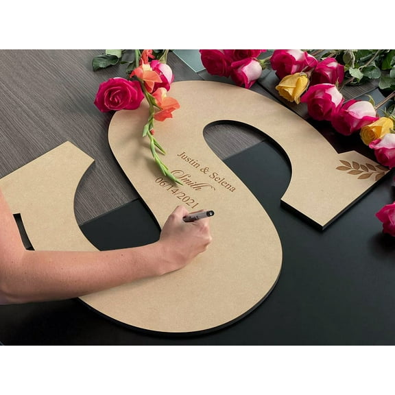 EGD Wood Letter for Wedding Guestbook or Wall Decor - 27" Heigth (A to Z)