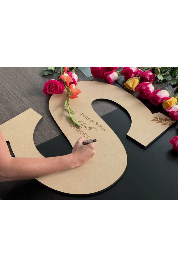 EGD Wood Letter for Wedding Guestbook or Wall Decor - 27" Heigth (A to Z)