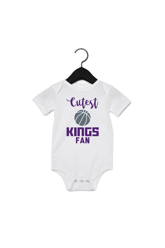 Cutest Fan Basketball Quote Baby Bodysuit White ( 6 Months - 12 Months )