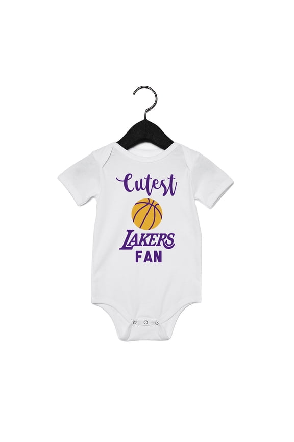 Cutest Fan Basketball Quote Baby Bodysuit White ( Newborn )