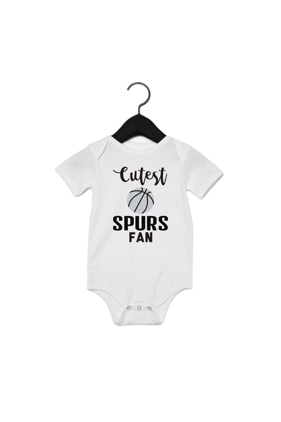 Cutest Fan Basketball Quote Baby Bodysuit White (Newborn)