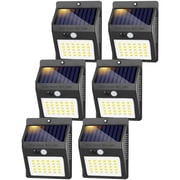 EGEH Solar Outdoor Lights - Waterproof Motion Sensor Wireless Security Lights for Garden Fence Yard Deck Garage, 6Pack