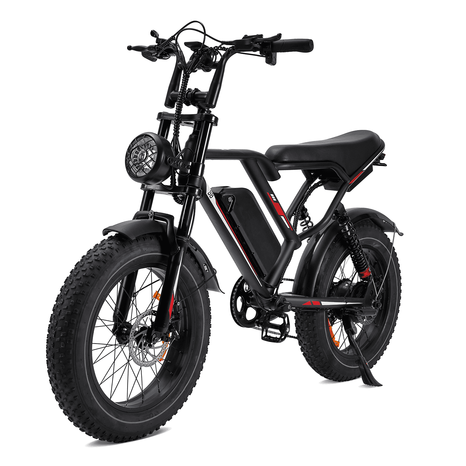 EGGKING Electric Bike for Adults,1000W 31MPH Moutain Ebike,48V 17.5AH Removable Battery 20" Fat Tire Electric Bicycle Full Suspension UL2849, Black