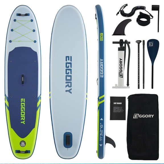 EGGORY 11ft Inflatable Paddle Board Ultra-Light Stand Up Paddle boards for all people with Premium SUP Accessories