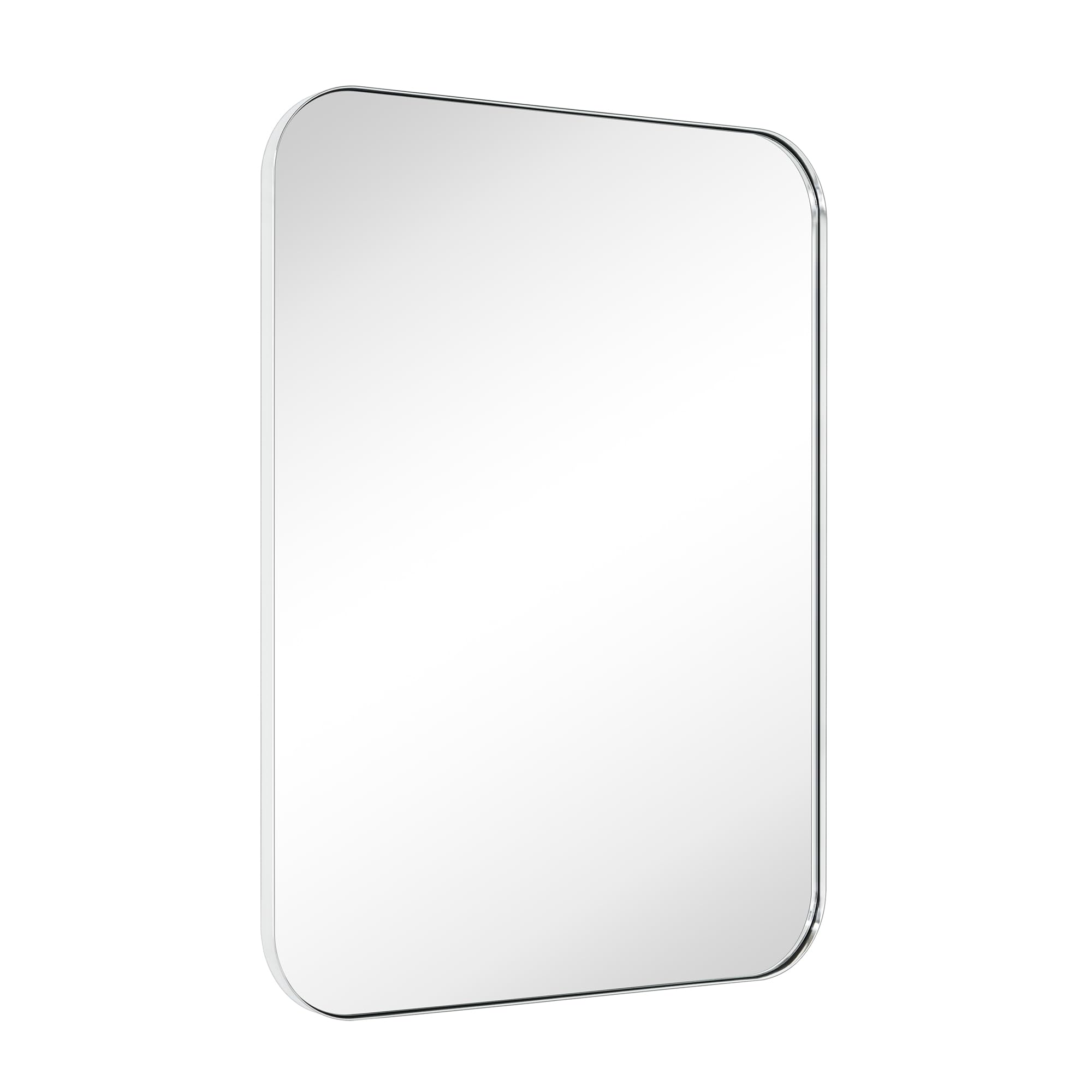 EGHOME 30x40'' Chrome Rounded Rectangle Bathroom Vanity Wall Mirror