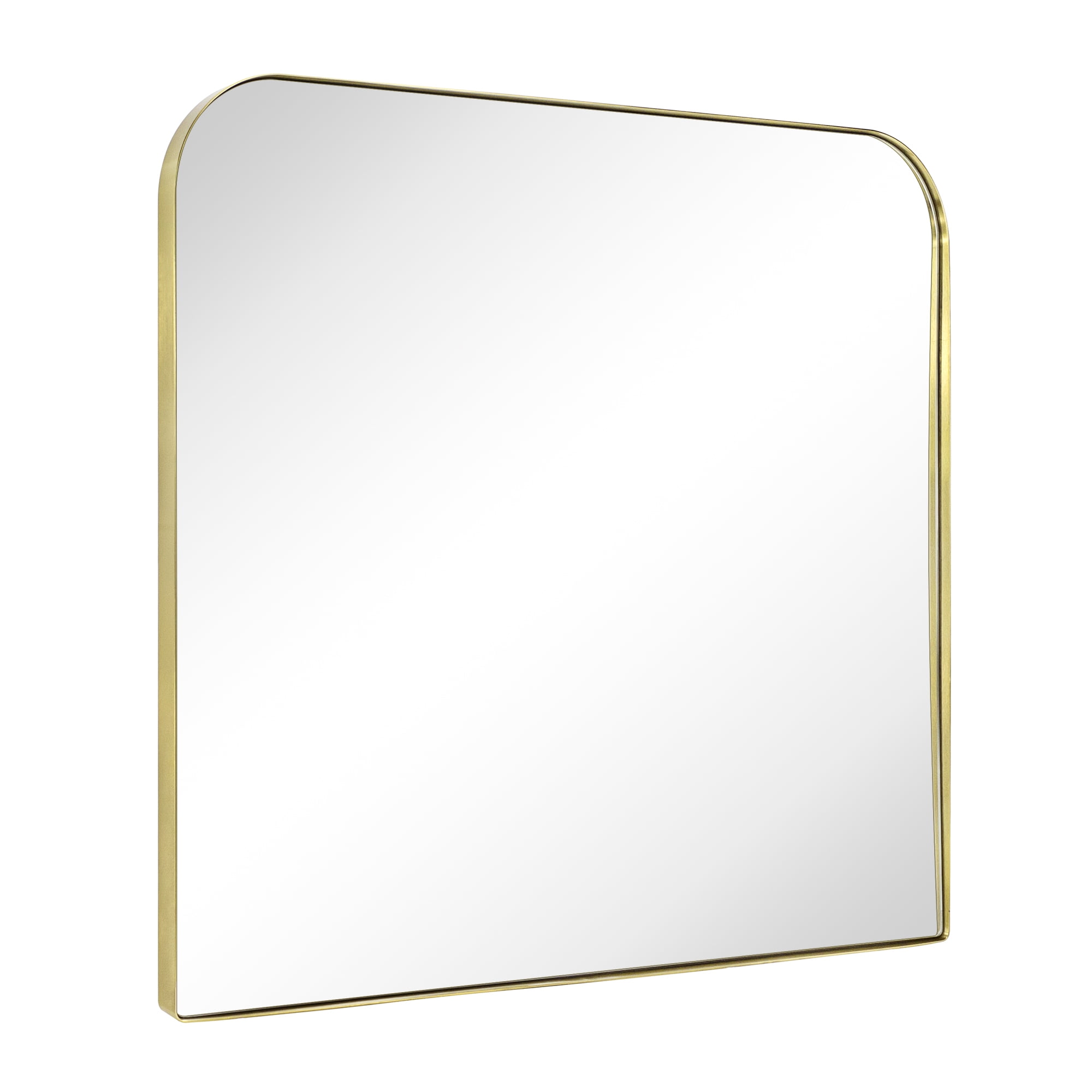 EGHOME Contemporary 30x34'' Gold Arched Mirror Arch Large Metal Framed