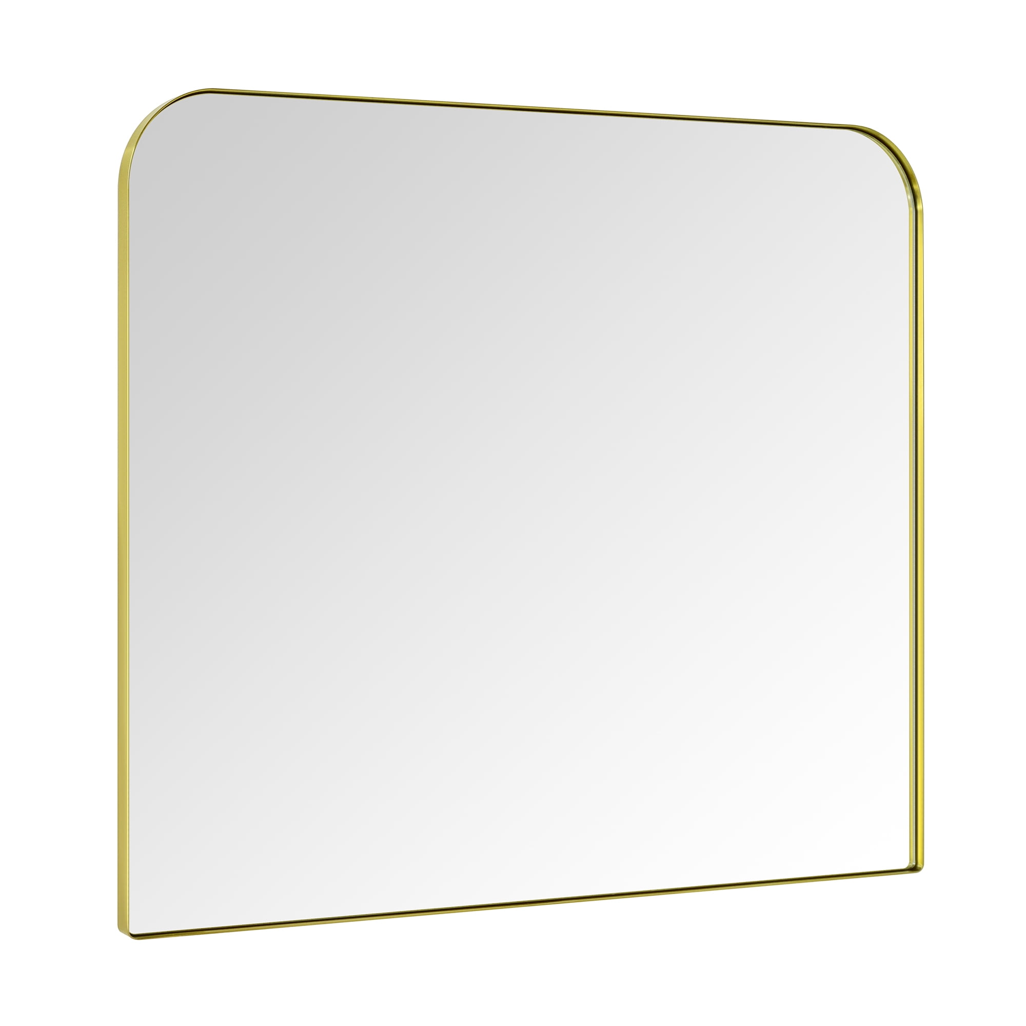 EGHOME Contemporary 34x40'' Gold Arched Mirror Arch Large Metal Framed Mirror