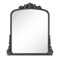 thumbnail image 1 of EGHOME Traditional Antiqued Black Ornate Frame Arch Mantel Vanity Rectangle Wall Mounted Mirror 30x34", 1 of 7