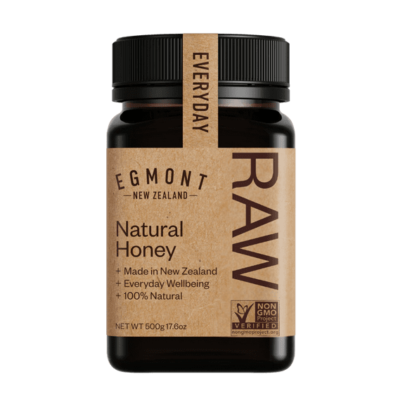 Egmont Honey Raw Honey - 100% Pure New Zealand Honey -  Non-GMO - 17.6oz (500 gram)