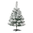 thumbnail image 1 of EGNMCR 1.97Ft Snow Christmas Tree , Premium Artificial Spruce Hinged Christmas Tree with White Heavy Snow Flocking, Lightweight and Easy to Assemble with Christmas Tree Metal Stand Happy New Year, 1 of 1