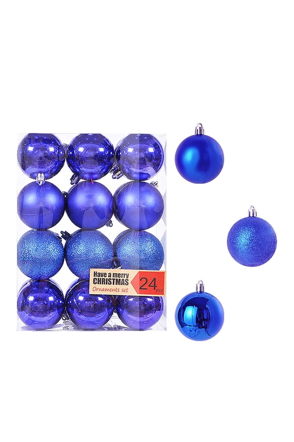 24Pcs Christmas Balls Ornaments for Xmas Christmas Tree - Christmas Tree Decorations Hanging Ball for Holiday Wedding Party Decoration 1.1" 3CM