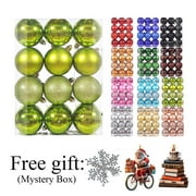 EGNMCR 24Pcs Christmas Balls Ornaments for Xmas Christmas Tree - Christmas Tree Decorations Hanging Ball for Holiday Wedding Party Decoration Green, 3CM