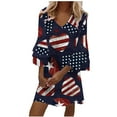thumbnail image 1 of EGNMCR 4th of July Womens Dresses Plus Size Fashion Independence Day Printed Long Sleeve Maxi Dress Long Dress Summer Sale Clearance, 1 of 5