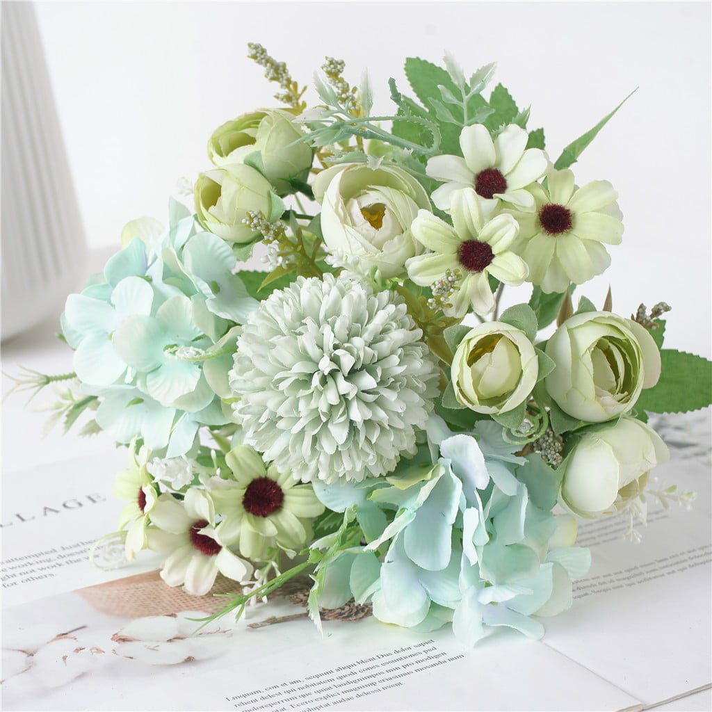EGNMCR Artificial Silk Flowers Wedding Decorative Use Arrangement Ideal for Mother s Day Gifts Walmart