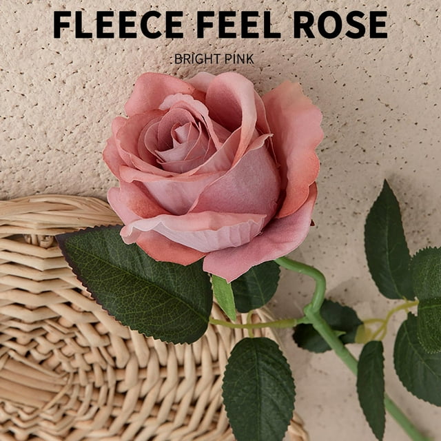 EGNMCR Artificial Roses Flower Silk Rose with Stem Realistic Artificial