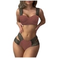 thumbnail image 1 of EGNMCR Bikini Sets for Women Summer Sexy Bandeau Brazilian Solid Color Swimsuit Bathing Suit Beachwear Two Piece Set Summer Sale, 1 of 6