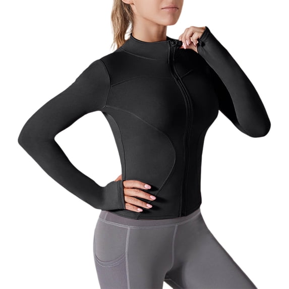 EGNMCR Black Women's Sun and Protective Jacket Full Zip UPF 50+ UV Sun Protection Clothing Lightweight Long Sleeve Hoodie Sun Shirt Fall Winter
