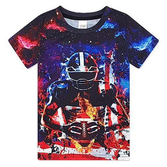 EGNMCR Boys Tshirts Toddler T Shirts Summer Cotton Short Sleeve Independence Day Printed Tees