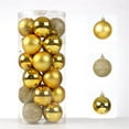 thumbnail image 1 of EGNMCR Christmas Balls Ornaments for Xmas Christmas Tree Shatterproof 60mm Christmas Tree Ball Bauble Hanging Home Party Ornament Decor Happy New Year!, 1 of 2