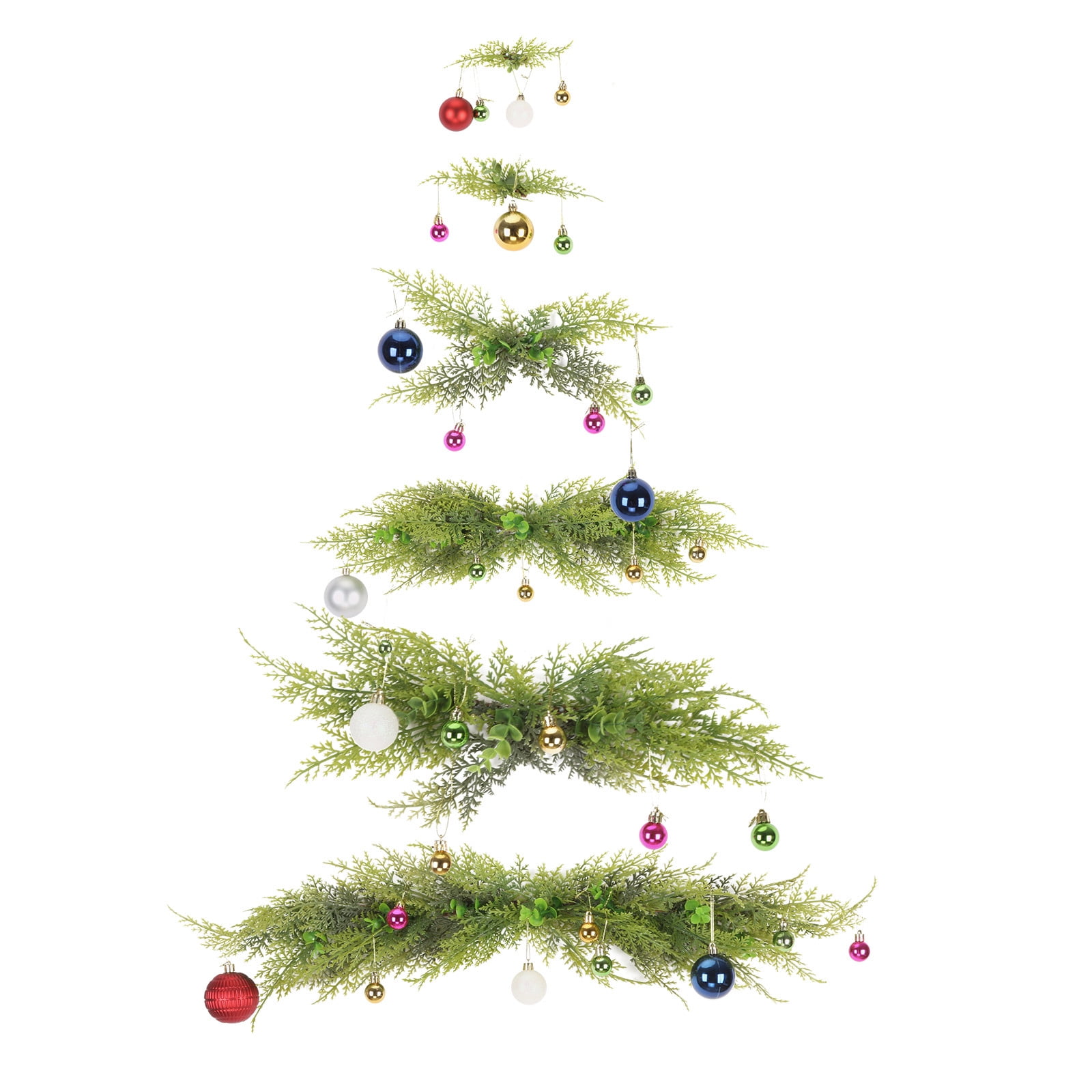 EGNMCR Christmas Tree, WallMounted Christmas Tree with Christmas Ball