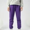 thumbnail image 1 of EGNMCR Clearance Boys' Athletic Pants Baby and Toddler Unisex Cotton Trousers Baby Boys Girls Candy Color Solid Color Leggings Casual Kids Sports Pants-Purple-8T - Spring/Summer Savings Clearance, 1 of 5