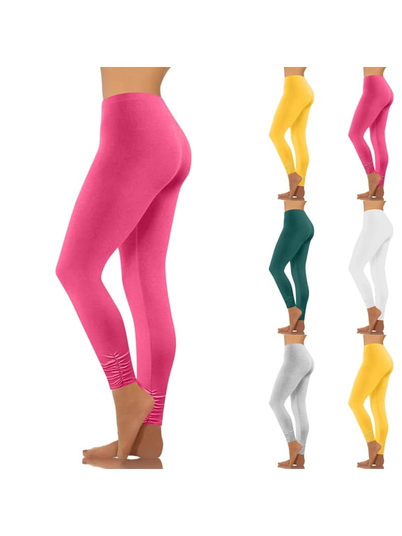 Compression Leggings for Women High Waisted Yoga Pants Women Full Length Capris Tummy Control Soft Stretchy Workout Running Gym Plus Size Pants