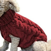 EGNMCR Dog Clothes Fashiom Pets Solid Winter Dog Sweater Knitted Warm Sleeveless Pet Clothes Dog Apparel & Accessories Fall